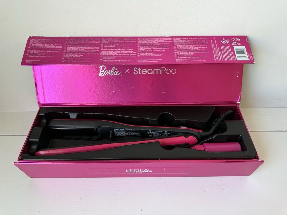 L'Oreal Rowenta Barbie x SteamPod 3.0 Hair Flat Iron Pink Limited Edition US